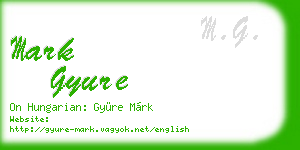 mark gyure business card