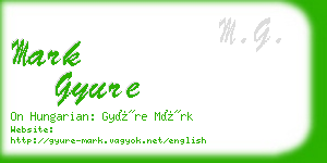 mark gyure business card